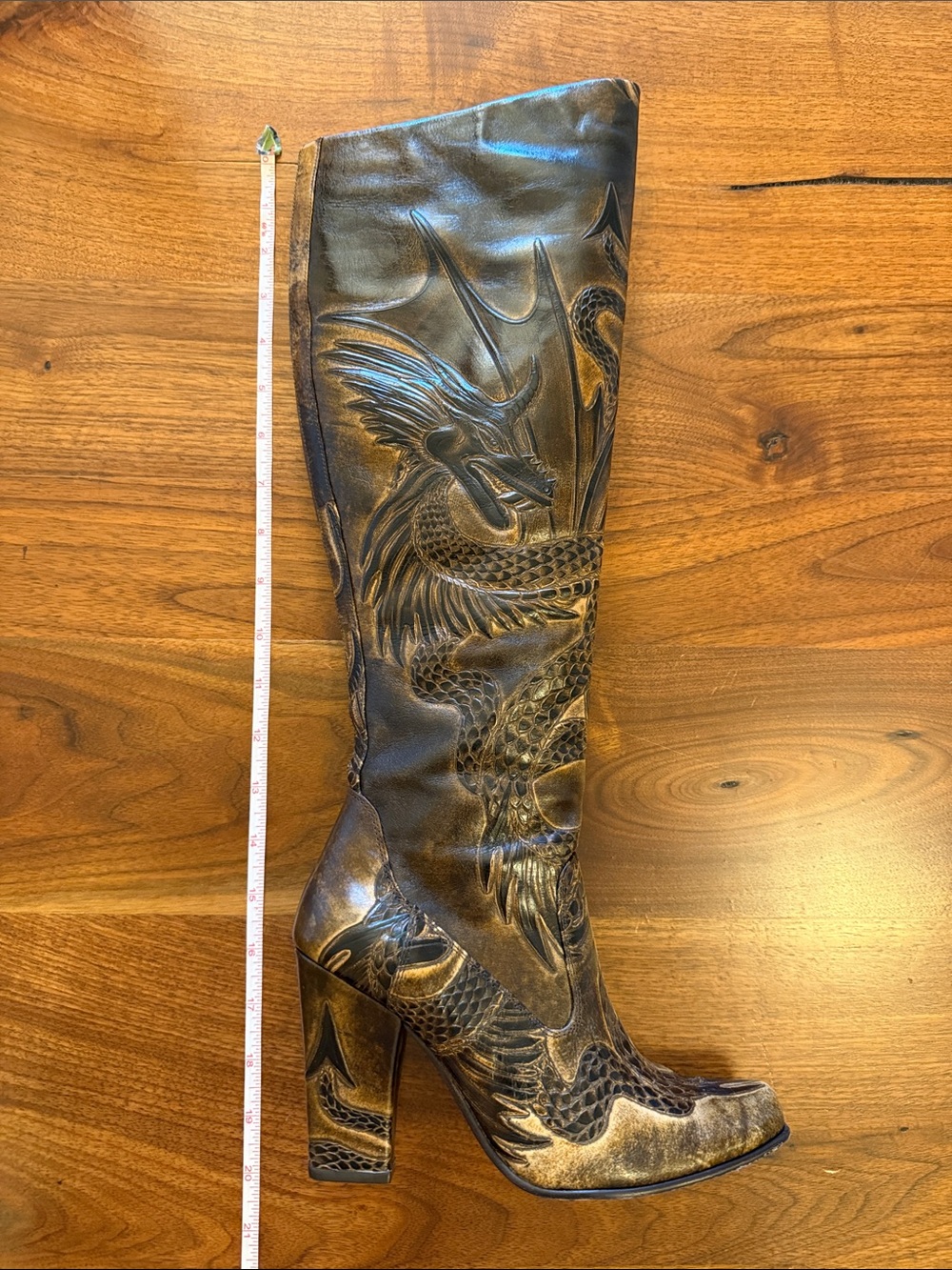 Bølo Venera Artisan Dark Brown Leather Boots Size US 6/ Euro 36.5 - Picture 12 of 17